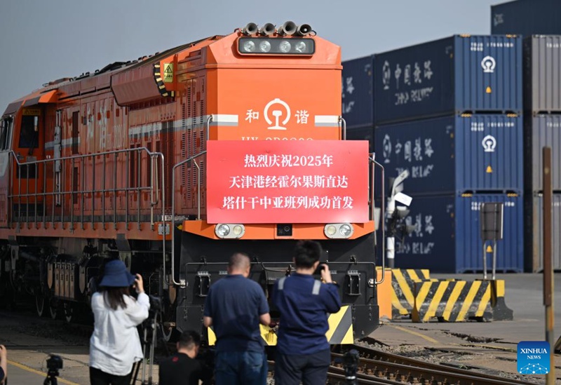 Treni ya mizigo ya China-Asia ya Kati yafunga safari kutoka Bandari ya Tianjin kuelekea Tashkent