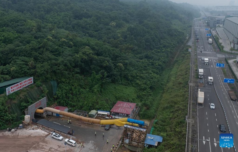 Handaki muhimu la reli lakamilisha ujenzi Mjini Chongqing, China