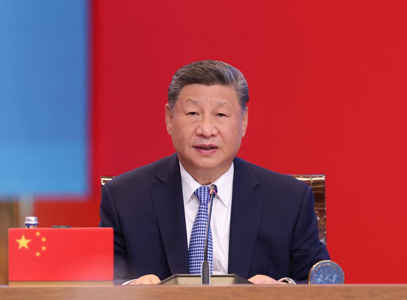 Rais Xi Jinping wa China akitoa hotuba kwenye Mkutano wa pili wa Kilele wa China na Asia ya Kati mjini Astana, Kazakhstan, Juni 17, 2025. (Xinhua/Huang Jingwen)
