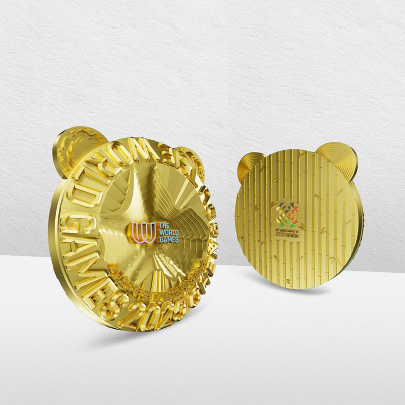 Miundo ya mbele na nyuma ya medali ya Michezo ya Dunia ya Chengdu 2025. (Picha kwa hisani ya IWGA)