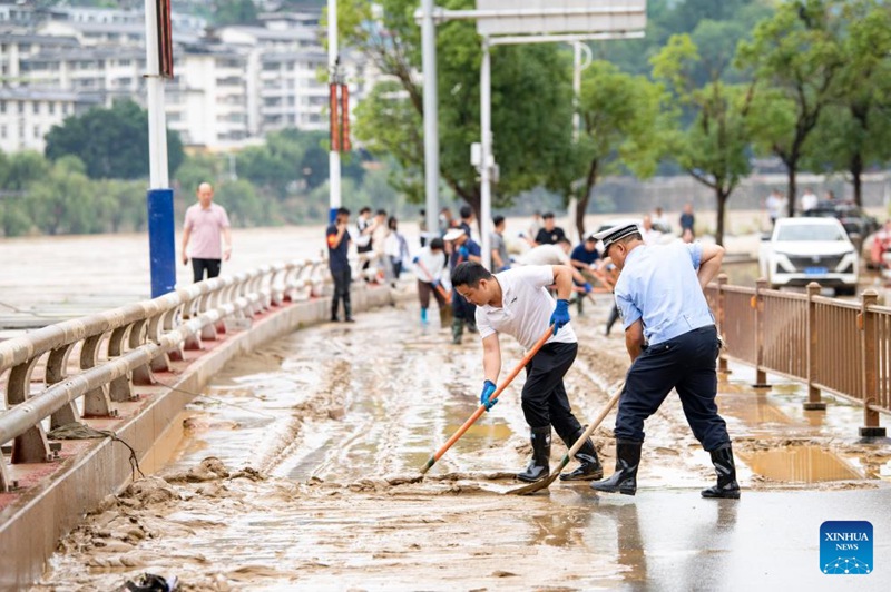 Uokoaji waendelea katika wilaya zilizoathiriwa na mafuriko za Mkoa wa Guizhou, China