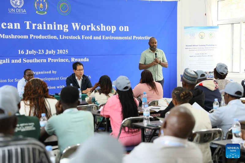 Teknolojia ya Juncao yaunga mkono mpango wa kulisha watoto shuleni wa Rwanda