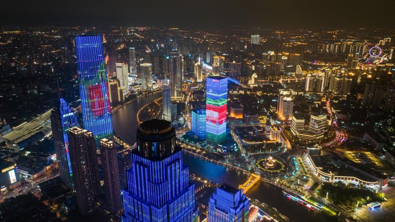 Mji wa Tianjin waboresha uwekaji taa kando ya mto Haihe