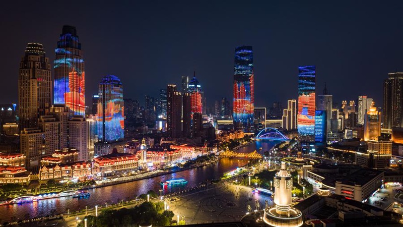 Mji wa Tianjin waboresha uwekaji taa kando ya mto Haihe