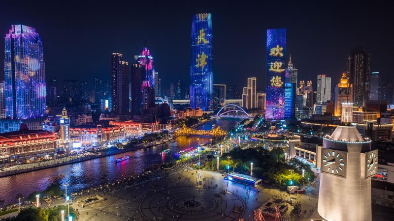 Mji wa Tianjin waboresha uwekaji taa kando ya mto Haihe