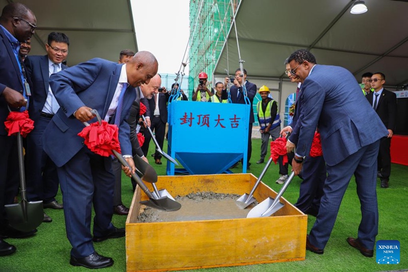 Muundo mkuu wa Jengo la makao makuu ya Shirika la Ndege la Ethiopia lililojengwa na CCECC wakamilika