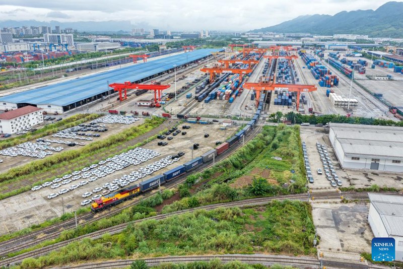 Usafiri wa kwenda na kurudi wa Treni ya mizigo ya China-Ulaya kutoka kusini-magharibi mwa China wafikia mara zaidi ya 3,400