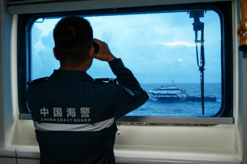 Askri Polisi wa Pwani ya China wafanya doria na utekelezaji wa sheria kwenye Bahari ya Kusini ya China