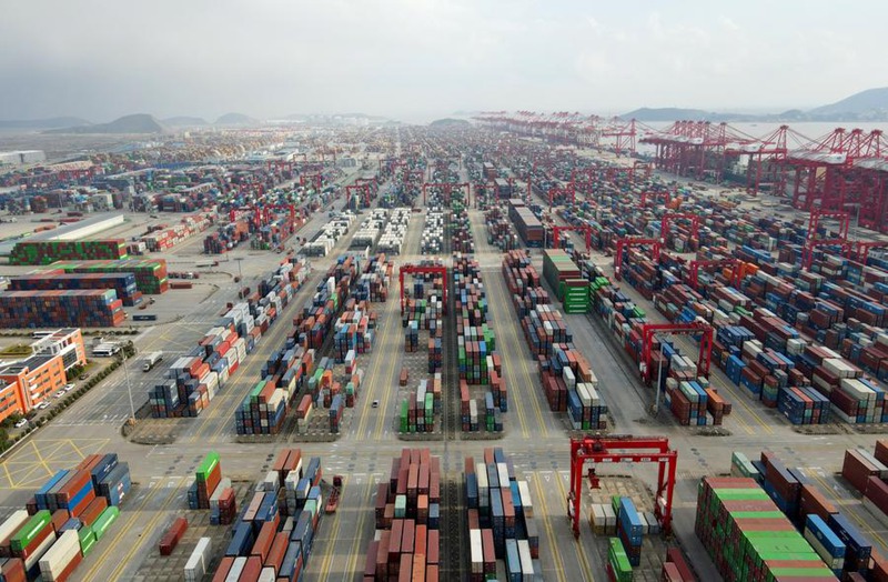 Picha ikionyesha mwonekano wa Gati la Yangshan la Bandari ya Shanghai, mashariki mwa China, Desemba 18, 2024. (Xinhua/Fang Zhe)