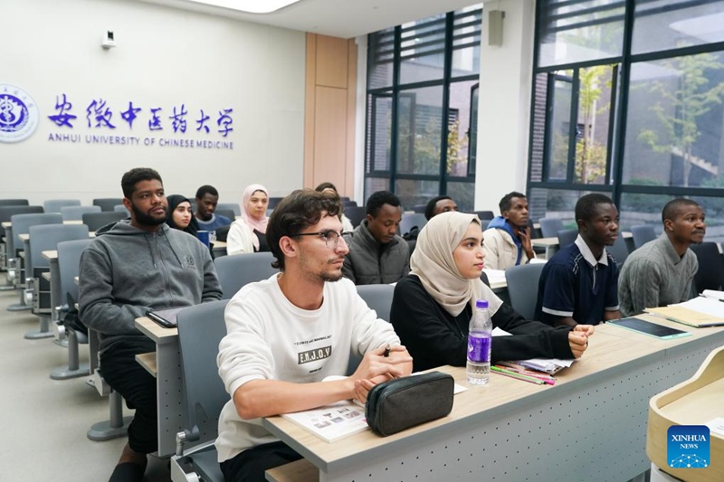 Wanafunzi wa Kimataifa wajifunza matibabu ya jadi ya China mkoani Anhui, China