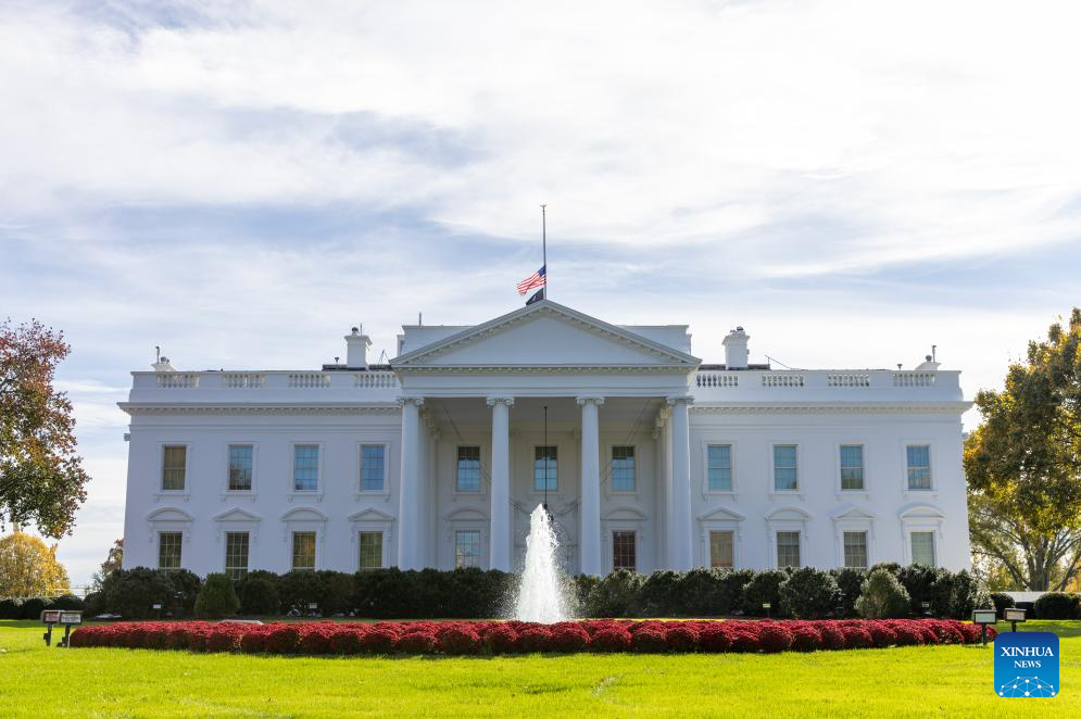 Picha iliyopigwa Novemba 4, 2025 ikionyesha sehemu ya nje ya Ikulu ya White House, mjini Washington, D.C., Marekani. (Xinhua/Hu Yousong)