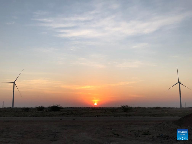 Picha hii ya kumbukumbu isiyo na tarehe ikionyesha mandhari ya Kituo cha Kuzalisha Umeme kwa Nishati ya Upepo wa Aysha II katika Jimbo la Somali, Ethiopia. (Shirika la Umeme la Dongfang/kupitia Xinhua)