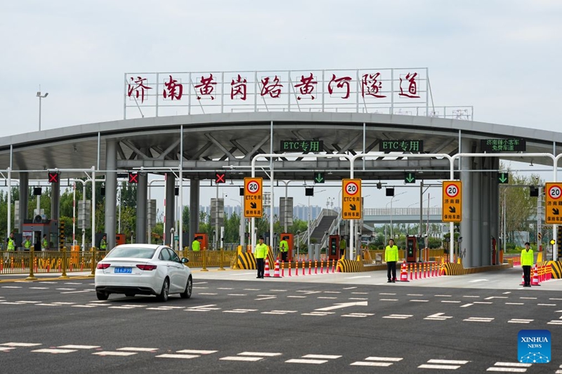 Handaki jipya la kuvuka Mto Manjano lafunguliwa katika Mji wa Jinan, Shandong, China