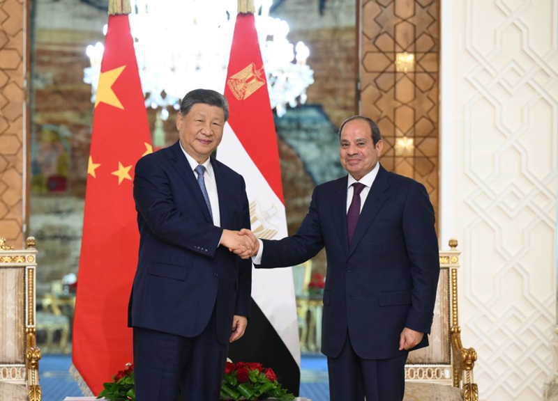 Rais wa China Xi Jinping akifanya mazungumzo na Rais wa Misri Abdel Fattah El-Sisi jijini Cairo, Misri, Septemba 2, 2026. (Xinhua/Xie Huanchi)