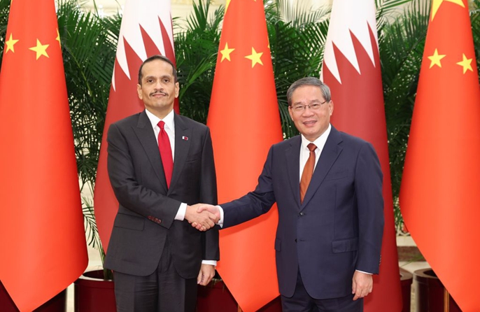 Waziri Mkuu wa China akutana na Waziri Mkuu wa Qatar