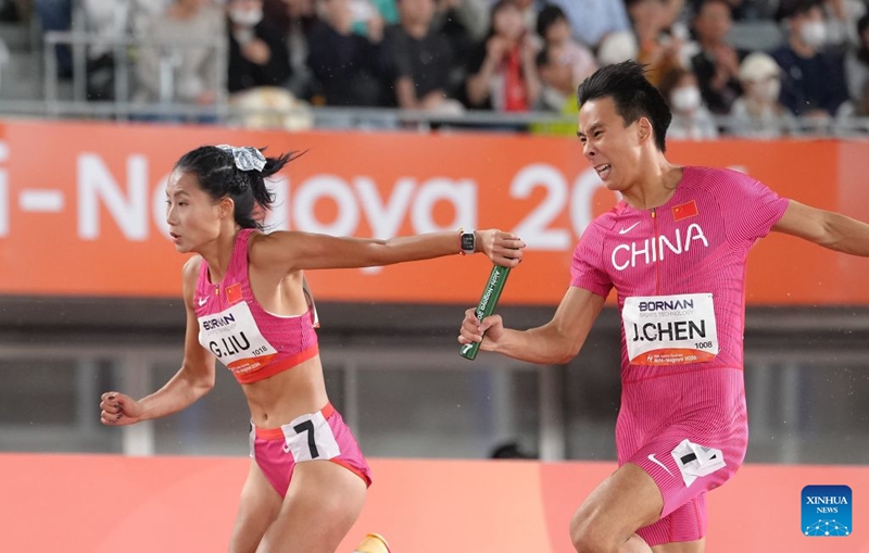 Michezo ya Asia | China yashinda medali ya dhahabu katika mbio za kupokezana vijiti za mita 100x4 kwa wanariadha wa kike na kiume