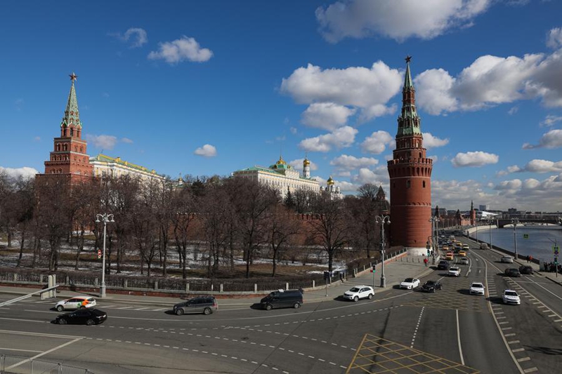 Picha hii iliyopigwa Machi 18, 2025 ikionesha mandhari ya Kremlin mjini Moscow, mji mkuu wa Russia. (Xinhua/Bai Xueqi)